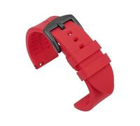MAMA'S PEARL Bracelet De Montre En Silicone 20 Mm, 22 Mm, 24 Mm, Étanche, Sport, For Hommes, For Rolex, For Seiko, Bracelet De Rechange(Red-black buckle,22mm)