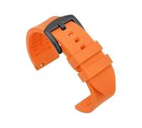 MAMA'S PEARL Bracelet De Montre En Silicone 20 Mm, 22 Mm, 24 Mm, Étanche, Sport, For Hommes, For Rolex, For Seiko, Bracelet De Rechange(Orange-black buckle,22mm)