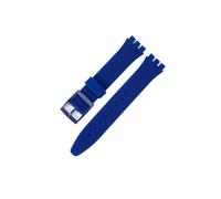 MAMA'S PEARL Bracelet de montre en silicone for Swatch, étanche, résistant for la transpiration, souple et confortable, multicolore, for homme et femme, 17 mm et 19 mm(Sky Blue,19mm)