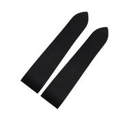 MAMA'S PEARL Bracelet de montre étanche en caoutchouc de 25 mm for Cartier Fit for Santos 100 W2020007 Bracelet en silicone Argent Or Boucle pliante Bracelet noir(Black NO Buckle)