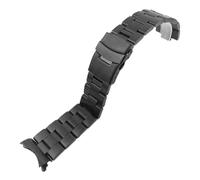 MAMA'S PEARL Bracelet Métallique En Acier De Plongée De 22mm Adapté for La Montre For Casio MDV-106 MDV-107 Bracelet De Sport For Hommes Bracelet De Remplacement En Acier Inoxydable(A Style-Black)