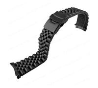 MAMA'S PEARL Bracelet Métallique En Acier De Plongée De 22mm Adapté for La Montre For Casio MDV-106 MDV-107 Bracelet De Sport For Hommes Bracelet De Remplacement En Acier Inoxydable(C Style-Black)