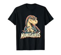 Mamasaurus Mamasaurus Dessin animé Maman et bébé Dinosaures T-Shirt Graphique avec Valeur