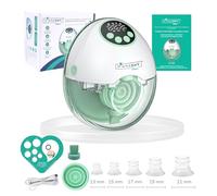 MAMASHY Unique - Tire-lait électrique portable et guide vocal IT, tire lait bébé silencieux portable adaptable 6TG, nouveau-né accessoires utiles anti-gaspillage, fonction mémoire, 12 intensités, 4