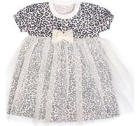 Mamatti Jupe en tulle, manches courtes Guépard - blanc avec motif, taille 86
