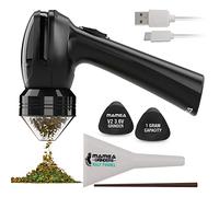 Mamba Grinder Électrique All Black Rechargeable USB, Moulin à Épices avec Doseur et Tête Entonnoir pour Remplissage Facile 1g