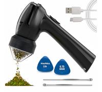 Mamba Lite 0.75g Noir Moulin à Herbes Électrique Portable à Tête en Plastique. Moulin à Épices Alimenté par USB Rechargeable pour Broyage à Une Main