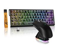 MAMBASNAKE × Attack Shark Clavier et Souris sans Fil à commutateurs magnétiques, Clavier à déclenchement Rapide 8 khz, Souris Gaming trimode 59g pour pc/Mac(Noir)