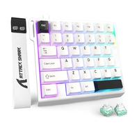 MAMBASNAKE Attack Shark M36HE Clavier filaire à une main, 8K polling et 0,125 ms, déclencheur réglable, Hot-Swappab, touches PBT, RVB, support du pilote Web, clavier de jeu pour PC/gamer Starlight
