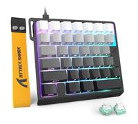 MAMBASNAKE Attack Shark M36HE Clavier filaire à une main, polling 8K et 0,125 ms, déclencheur réglable, Hot-Swappab, touches PBT, RVB, support du pilote Web, clavier de jeu pour PC/joueur Gris