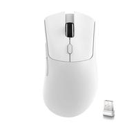 MAMBASNAKE × Attack Shark R1 59 g Souris de Jeu sans Fil légère tri-Mode, connectivité 2,4 GHz/Bluetooth/Filaire, 5 Boutons programmables, 6 DPI réglables jusqu'à 18 000, PixArt PAW3311- Blanc