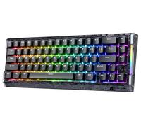 MAMBASNAKE Attack Shark R68 HE Clavier Rapid Trigger Fibre Carbone, Filaire 8KHz Magnétique, Précision RT 0,005mm, Touches PBT, Amortissement Acoustique 6 Couches, Dual Driver, RGB, PC/Mac, Noir