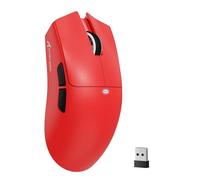 MAMBASNAKE Attack Shark X11SE Souris de jeu sans fil légère, trimode 2,4 G/USB-C filaire/BT, 22 K DPI, capteur optique PAW3311, 59 g, 5 boutons programmables, batterie 300 mAh pour PC/Mac (rouge)