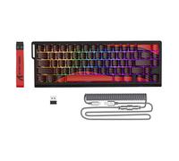 MAMBASNAKE Attack Shark X68PRO HE Clavier magnétique à déclenchement rapide, taux d'interrogation de 8 kHz, actionnement réglable, RVB trimode, commutateurs magnétiques, clavier sans fil avec câble