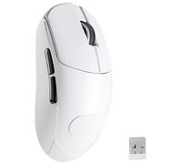 MAMBASNAKE Attack Shark X8PLUS Souris de Jeu sans Fil, Capteur PixArt PAW3395PRO, 40000 DPI, Bluetooth/2,4GHz/Filaire, Ultra-légère 55g, Double-Layer PTFE Feet, pour PC/Xbox/Mac (Blanc et Grip Tape)