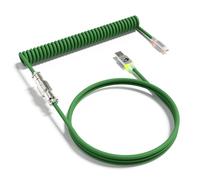MAMBASNAKE C01ULTRA Câble De Clavier Spiralé, Type C Vers USB A Avec Aviateur Métallique Détachable, éclairage D'interface RVB, Câble De Spiralé USB C Pour Clavier De Jeu PC - Vert