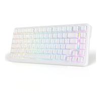 MAMBASNAKE M82HE Clavier de Jeu magnétique 75% avec fréquence d'interrogation Rapide de 8 kHz, actionnement réglable et Précision RT de 0,01 mm - Clavier de Jeu rétroéclairé RVB - Contour Blanc