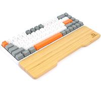 MAMBASNAKE Repose-poignet en Bambou pour Clavier 61 Touches 60%,Bambou de Qualité A,Ergonomique,Sensation en Bois Massif,Pieds en Caoutchouc Antidérapants,Soulagement de la Douleur,Saisie/Jeu Facile