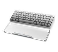 MAMBASNAKE Repose-poignet pour Compact 68 Keys Clavier, Wrist Rest, Premier Acrylique Transparent, Pieds Antidérapants, Ergonomique Keyboard Palm Rest pour Office/Gaming/Laptop - Argent