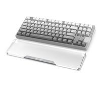 MAMBASNAKE Repose-poignet pour TKL 87 Keys Clavier, Wrist Rest, Premier Acrylique Transparent, Pieds Antidérapants, Ergonomique Keyboard Palm Rest pour Office/Gaming/Laptop - Argent