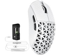 MAMBASNAKE Souris de jeu sans fil M5 Ultra Carbon Fiber 8000 Hz, 39 g, super légère, 42000 DPI, capteur PAW3950MAX, puce nordique 52840, Bluetooth/2.4G/USB-C avec câble de souris, avec bande