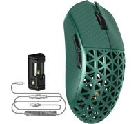 MAMBASNAKE Souris de jeu sans fil M5 Ultra Carbon Fiber 8000 Hz, 39 g, super légère, 42000 DPI, capteur PAW3950MAX, puce nordique 52840, Bluetooth/2.4G/USB-C avec câble de souris, avec bande