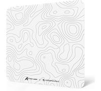 MAMBASNAKE x ATTACK SHARK CM05 Contour Glass Hard Gaming Mousepad,Nano-Micro-Etched Texture,Smooth Glass Surface,High Accuracy,Fast-Moving,Anti-Scratch, PU Leather Non-Slip Base, Large Size(450×400mm)