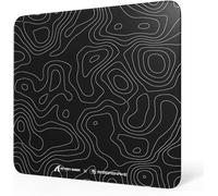 MAMBASNAKE x ATTACK SHARK CM05 Tapis de souris de jeu en verre rigide, texture nano-micro-gravée, surface en verre lisse, haute précision, déplacement rapide, anti-rayures, base antidérapante en cuir