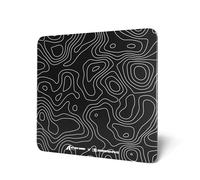 MAMBASNAKE x Attack Shark CM05SE Glass Hard Gaming Mousepad,Nano-Micro-Etched Texture,Smooth Glass Surface,High Accuracy,Fast-Moving,Anti-Scratch, PU Leather Non-Slip Base, Small Size(410×310mm)