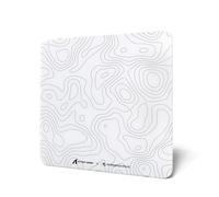 MAMBASNAKE x Attack Shark CM05SE Glass Hard Gaming Mousepad,Nano-Micro-Etched Texture,Smooth Glass Surface,High Accuracy,Fast-Moving,Anti-Scratch, PU Leather Non-Slip Base, Small Size(410×310mm)