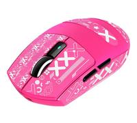 MAMBASNAKE x ATTACK SHARK G3 Souris Gamer Sans Fil, Ultra-Légère 59g, Capteur Optique PAW3311, 25 000 DPI, Bluetooth/2.4G/USB-C, 5 Boutons Programmables, Grip Antidérapant, 500mAh pour PC - Rouge Baie