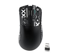 MAMBASNAKE x Attack Shark R1 59 g Souris de Jeu sans Fil légère tri-Mode avec Autocollants antidérapants, 2,4 GHz/BT/Filaire, 5 Boutons programmables, 6 DPI réglables jusqu'à 18 000, PAW3311-Noir