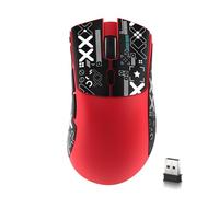 MAMBASNAKE x Attack Shark R1 59 g Souris de Jeu sans Fil légère tri-Mode avec Autocollants antidérapants, 2,4 GHz/BT/Filaire, 5 Boutons programmables, 6 DPI réglables jusqu'à 18 000, PAW3311-rouge