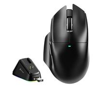 MAMBASNAKE x Attack Shark V6 Souris Gaming sans Fil avec Station de Charge Magnétique, 65g Ultralégère, Capteur PAW3311,25000 DPI,BT/2.4G/USB-C,100 M de Clics,500mAh pour Droitier-Noir