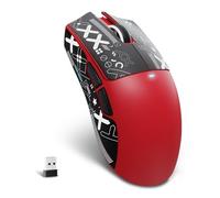 MAMBASNAKE X ATTACK SHARK X11SE Souris gaming sans fil-Jusqu'à 22000 ppp,capteur PixArt PAW3311,BT/2,4G/filaire,légère 59g avec bande,clics 2000W,accélération 40G,batterie longue,for Win/Mac-Rouge