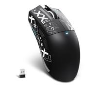 MAMBASNAKE X ATTACK SHARK X11SE Souris gaming sans fil-Jusqu'à 22000 ppp,capteur PixArt PAW3311,BT/2,4G/filaire,légère 59g avec bande,clics 2000W,accélération 40G,batterie longue,for Win/Mac-Noir