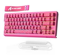 MAMBASNAKE x Attack Shark X68HE Clavier de Jeu Filaire à déclenchement Rapide et interrupteurs magnétiques, actionnement réglable de 0,01 mm, 60% de précision, avec câble spiralé, 8 000 Hz,RVB(Rose)