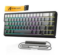 MAMBASNAKE x ATTACK SHARK X68HE Clavier mécanique à déclenchement rapide avec interrupteur magnétique, actionnement réglable de 0,01mm, clavier de jeu filaire à 60% avec câble spiralé,SOCD(Moon Night)
