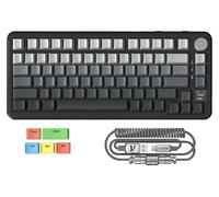 MAMBASNAKE x Attack Shark X85PRO Clavier Mécanique à Joint, Clavier de Jeu 75% sans Fil avec écran TFT Screen et Knob, PBT Side-Printed Keycap, 2,4GHz/BT5.1/USB-C, Hot-Swap Linear Switch, pour PC,Mac