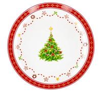 MamboCat Assiette à Pâtisserie de Noël Ø 26,8 cm I Grande Assiette en Porcelaine Avec Décoration I Pour Biscuits, Service de l'Avent et Saint-Nicolas