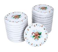 MamboCat Candyman - Lot de 20 couvercles à visser pour bocaux à confiture et conserves - Pour Noël