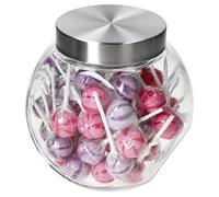 MamboCat Dora - Bocal à biscuits - 2 l - Bocaux en verre avec couvercle à visser en métal - Peu encombrant, inclinable et debout - Grande ouverture - Bonbonnière et bocaux de conservation pour