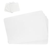 MamboCat Kimara Lot de 8 sets de table blancs - 4 sets de table et 4 sous-verres - Aspect cuir - En cuir synthétique - Lavables - Pour cuisine et salle à manger
