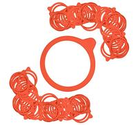 MamboCat Lot de 100 Anneaux de Conservation RR80 + livret de Recettes Anneaux d'étanchéité en Caoutchouc Naturel 74 x 86 mm pour Bord Rond 80 Rouge/Marron Conservation Accessoires de Conservation