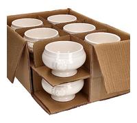 MamboCat Lot de 12 terrine en céramique tête de lion LEO I petite - 250ml I Pour 12 personnes I Tasses à soupe blanches 0,25 litre I Terrines à soupe avec têtes de lion I Bol à soupe pour soupe de