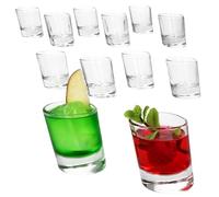 MamboCat Lot de 12 verres à liqueur Pisa I 20 ml et 40 ml, 2 t 4 cl I 12 personnes I Verre à shot oblique avec fond épais I Verres à dessert Pinnchen pour vodka, liqueur, etc.