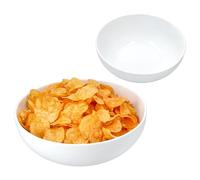 MamboCat Lot de 2 grands saladiers stables - Diamètre : 26 cm - 2 l - En porcelaine blanche - Pour salade, fruits, accompagnements et collations - Bol XL pour petit déjeuner, midi, café et dîner