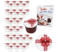 MamboCat Lot de 40 bocaux en verre de 230 ml avec couvercle à visser + 82 couvercles avec recette de sucre diamant I Bocaux de conservation et conservation