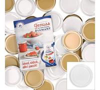 MamboCat Lot de 50 couvercles to 66 pour Blanc 125 ML + Cristaux de Sucre gelierzauber livret de Recettes