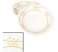 MamboCat Lot de 6 assiettes creuses en faïence - 400 ml - Avec branches abstraites - Pour salade, soupe, riz et pâtes à Noël